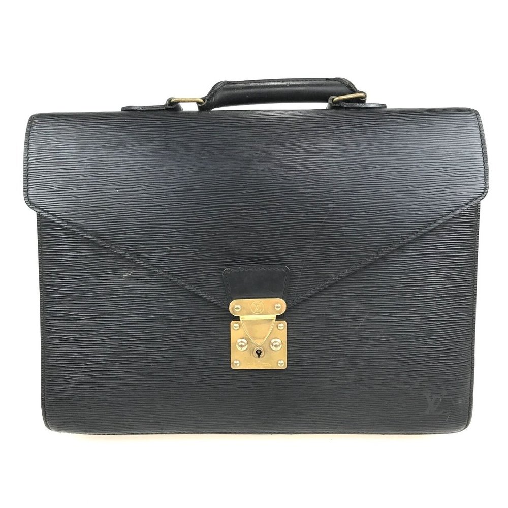 Louis Vuitton  Serviette Conseiller M54422 Black Epi Leather Briefcase 11583